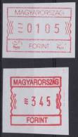 2011 - Hungary - Francotyp Label - PAIR - Postmark Collection