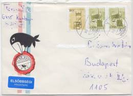 2012 Hungary - PRIORITY Letter - Kunbaja - Raven - Lettres & Documents