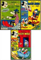 3 X Micky Maus Comic  -  Nr.25 Von 1975  -  Nr. 28 Und Nr. 30 Von 1984 - Micky Maus
