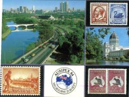 (500) Melbourne AUSIPEX Special Postcard - 1984 - River & City - Melbourne