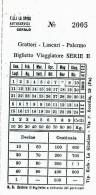 CEFALU'  /   Ticket _ Biglietto Viaggiatore Per La Tratta ( Gratteri - Lascari - Palermo) - Europa