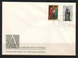 POLAND FDC 1976 POLISH ART MASTERPIECES Religion Christianity Madonnas Mary Jesus - Quadri