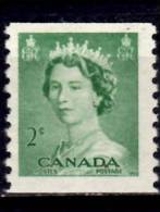 Canada 1953 2 Cent Queen Elizabeth II Karsh Issue #331 MNH - Coil Stamps