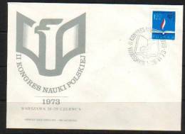 POLAND FDC 1973 2ND POLISH SCIENCE CONGRESS Scientists - FDC