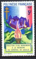 POLYNESIE -  1971: Monument à La Mémoire Du Gal De Gaulle (N° PA 46**) - Unused Stamps