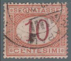 Italia Regno - Segnatasse 10 C. Arancio E Carminio (usato) - 1890/94 - Postage Due