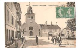 Clairvaux Du Jura  -  Place Du Commerce Et Eglise. - Clairvaux Les Lacs