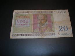 Belgio.  20 Francs   1956. - 20 Francos