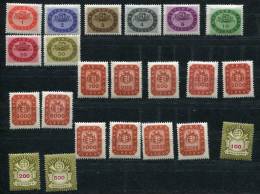 Hungary 1946 Mi  897-918 Sc 738-759 MH Arms And Post Horn - Ungebraucht