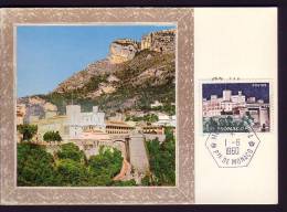 Carte-Maximum MONACO, N°Yvert 550 (Palais) Obl Monaco 1.6.60 - Maximumkaarten