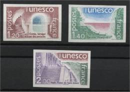 FRANCE, UNESCO OFFICIALS 1980 Protected Sites,  IMPERFORATED, MNH - Unclassified