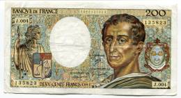 P France 200 Francs "" MONTESQUIEU "" 1981 # 1 - 200 F 1981-1994 ''Montesquieu''