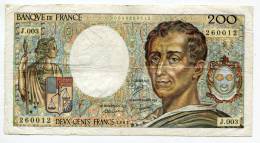 P France 200 Francs "" MONTESQUIEU "" 1981 # 3 - 200 F 1981-1994 ''Montesquieu''