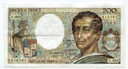 P France 200 Francs "" MONTESQUIEU "" 1981 # 6 - 200 F 1981-1994 ''Montesquieu''