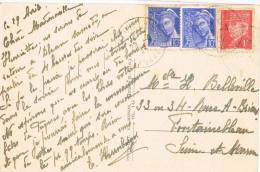 Postal  VILLENEUVE De GULLARD (yonne) 1943. Vista O Panorama General - Briefe U. Dokumente