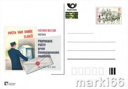 Czech Republic - 2012 - Exhibition In Prague Postal Museum - Postal Service Adverts - Official Postcard With Hologram - Cartes Postales