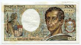 P France 200 Francs "" MONTESQUIEU "" 1983 # 4 - 200 F 1981-1994 ''Montesquieu''