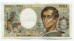 P France 200 Francs "" MONTESQUIEU "" 1984 # 3 - 200 F 1981-1994 ''Montesquieu''