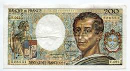 P France 200 Francs "" MONTESQUIEU "" 1984 # 4 - 200 F 1981-1994 ''Montesquieu''
