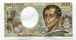 P France 200 Francs "" MONTESQUIEU "" 1984 # 5 - 200 F 1981-1994 ''Montesquieu''