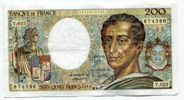 P France 200 Francs "" MONTESQUIEU "" 1984 # 6 - 200 F 1981-1994 ''Montesquieu''