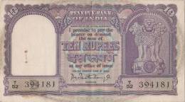 INDIA 10 Rupees Banknote As Per The Scan - Indien