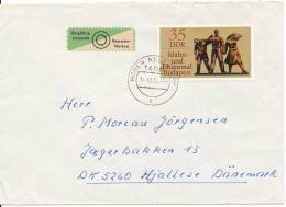 Germany DDR Cover Sent To Denmark 14-10-1976 - Cartas & Documentos