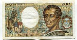 P France 200 Francs "" MONTESQUIEU "" 1986 # 2 - 200 F 1981-1994 ''Montesquieu''