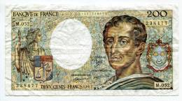 P France 200 Francs "" MONTESQUIEU "" 1987 # 4 - 200 F 1981-1994 ''Montesquieu''