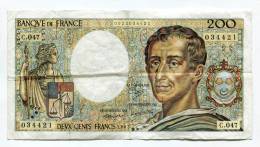 P France 200 Francs "" MONTESQUIEU "" 1987 # 6 - 200 F 1981-1994 ''Montesquieu''