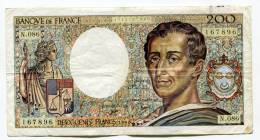 P France 200 Francs "" MONTESQUIEU "" 1990 # 4 - 200 F 1981-1994 ''Montesquieu''