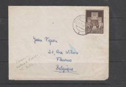 Lettre Du 21/07/1956 Vers Fleurus Belgique Timbre ONU - Briefe U. Dokumente