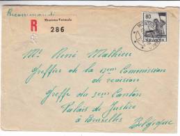 Drapeaux - Suisse - Lettre Recommandée De 1955 - Oblitération Montana - Vermala - Cartas & Documentos