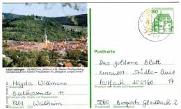 Germany(West)-Postal Stationery Illustrated- "Tuttlingen- 33000 Einw., 648m U.d.M., Baden-Wurttemberg" (posted) - Cartoline Illustrate - Usati