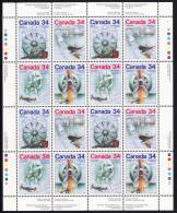 Canada MNH Scott #1102a Sheet Of 16 34c Science And Technology - Canada Day - Volledige & Onvolledige Vellen