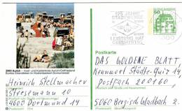 Germany(West)-Postal Stationery Illustrated- "Aurich-Insel - Und Kustenkreis Aurich/Ostfriesland" (posted) - Bildpostkarten - Gebraucht