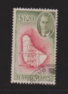 Barbados 1950 KGV Definitives $1.20 High Value Map VFU - Barbados (...-1966)