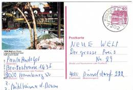 Germany(West)-Postal Stationery Illustrated- "Weil Am Rhein: Laguna Badeland Weil" (posted) - Bildpostkarten - Gebraucht