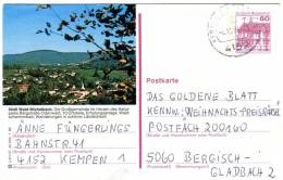Germany(West)-Postal Stationery Illustrated- "Wald-Michelbach. Die Grossgemeinde Im Herzen Des Naturparks" (posted) - Bildpostkarten - Gebraucht