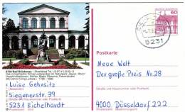 Germany(West)-Postal Stationery Illustrated- "Bad Bruckenau - Staatsbad" (posted) - Bildpostkarten - Gebraucht