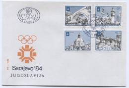 SARAJEVO, Yugoslavia - Olympic Winter Games 1984. Envelope - Winter 1984: Sarajevo