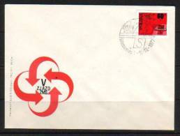 POLAND FDC 1972 5TH ZMS CONGRESS FOR THE UNION OF SOCIALIST YOUTH Communism Communists Socialism Unions - FDC