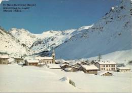 Bonneval-sur-Arc Altitude 1836 M. Le Village Sous La Neige, Dans Le Fond, Le Glacier Du Mulinet - Bonneval Sur Arc
