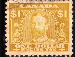 Canada Excise Tax Stamp $1 Used - Steuermarken