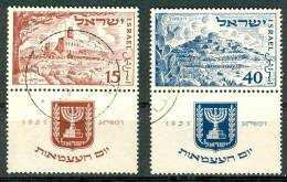 Israel - 1951, Michel/Philex No. : 57/58,  - USED - *** - Sh.Tab - Used Stamps (with Tabs)