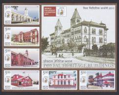 India 2010  POSTAL HERITAGE BUILDINGS  Block Miniature Sheet  # 18776 S Indien Inde - Blocchi & Foglietti