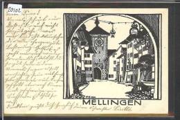 MELLINGEN - B ( TIMBRE ARRACHE AU DOS AVEC PETIT AMINCI ) - Mellingen