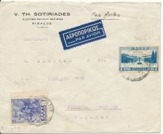 Greece Air Mail Cover Sent To Denmark 1935 36 ?? - Lettres & Documents