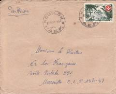 KOUILOU - CONGO - 1957 - AFRIQUE - COLONIE FRANCAISE - ORDRE SOUVERAIN DE MALTE - LUTTE CONTRE LA LEPRE - LETTRE AVION - Lettres & Documents