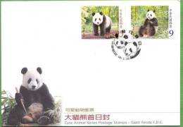 FDC 2009 Cute Animal Stamps – Giant Panda Fauna Bear Bamboo - Bears